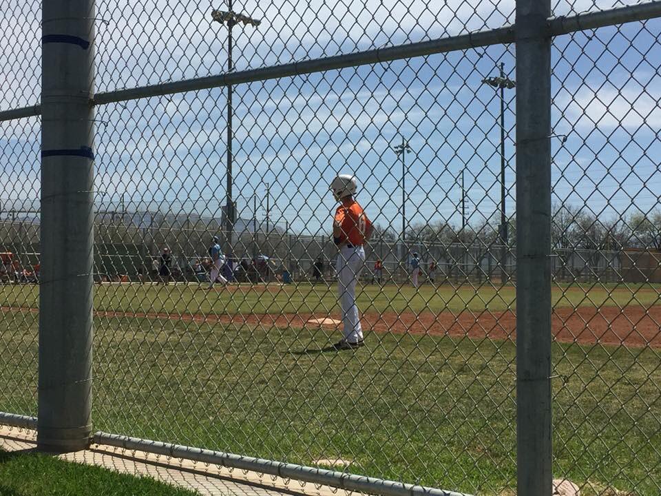 BaseballMomStf's tweet photo. Sometimes you have to be #basecoach โพ๏ธ https://t.co/6ST2QfExe2