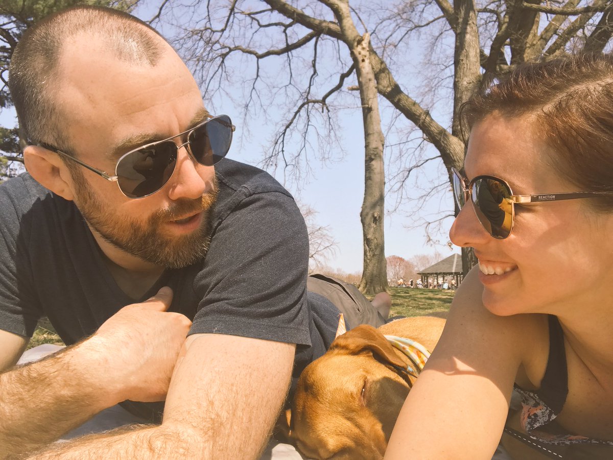 StackhouseSarah's tweet photo. Proud parents to a very tired pup #firstwarmday #philly #fairmountpark https://t.co/SpQxldlbjp