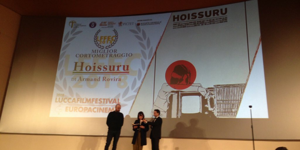 LuccaFilmFest's tweet photo. MOMENTO PREMIAZIONE
๐Il Premio Miglior Cortometraggio va a "Hoissuru" di Armand Rovira!
#LFFEC18 #Lucca https://t.co/rR7Nj67cF8