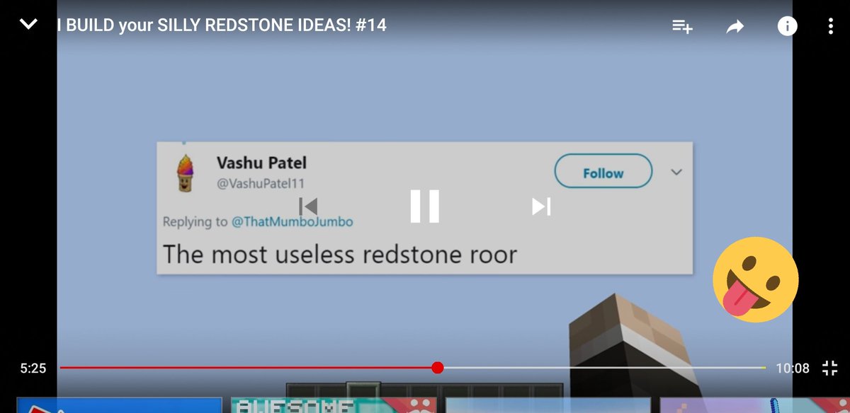 VashuPatel11's tweet photo. @ThatMumboJumbo Yay I was in the video 
Thanks mumbo https://t.co/Rcp2oKufYO