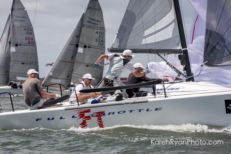 Melges_24's tweet photo. Brian Porter's FULL THROTTLE USA849 takes an early lead in #Melges24 fleet at the @sperry @CHSRaceWeek 2018 - ➡️ Check the results https://t.co/PySfQOZJng 📸 Photos by @karenryanphoto @Melges_24 @USMelges24 @MelgesUSA @Melges24Canada #SperryCRW #SCRW18 https://t.co/380FRqqH78