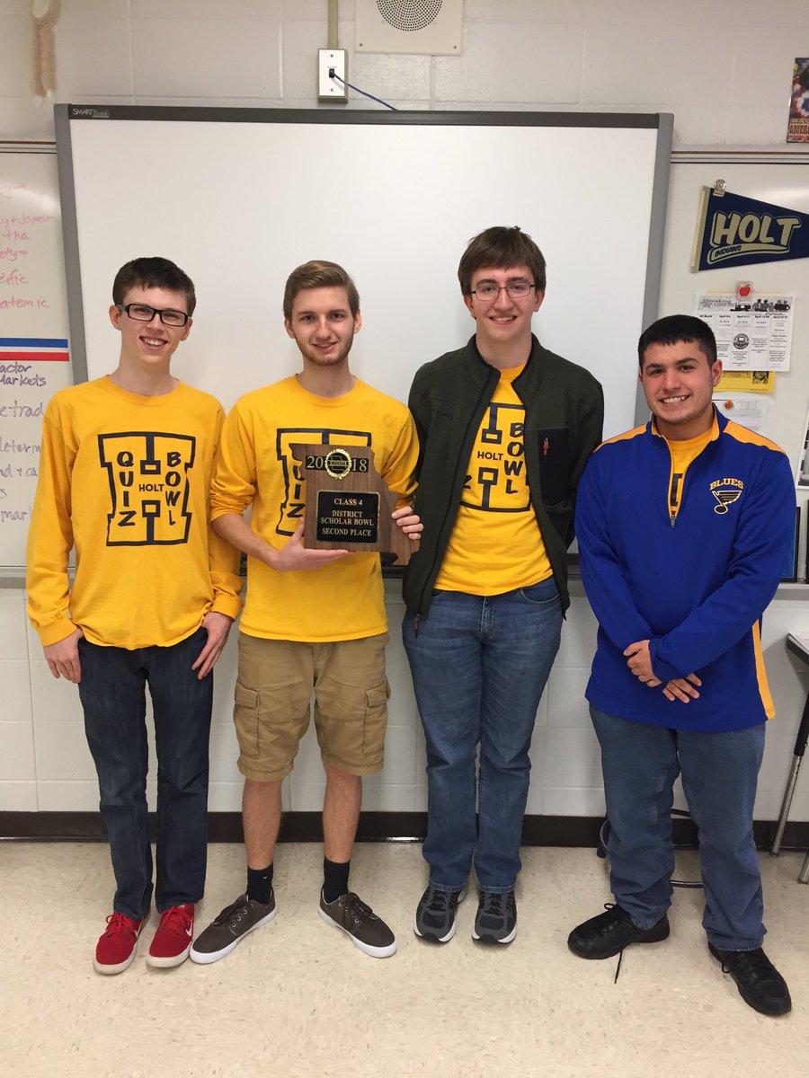 lisa_bopp's tweet photo. Congratulations to Holt Scholar Bowl. 2nd Place in districts. #weareHolt @HoltADOffice https://t.co/k8llPZrjpD