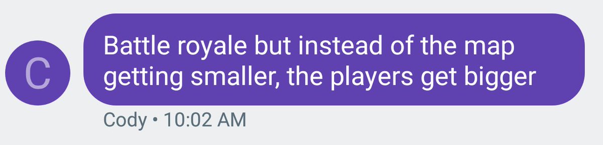 TylerGlaiel's tweet image. lol my brother actually sent me a GOOD game idea for once