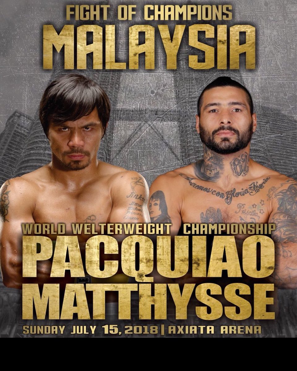 Para presentar #PacquiaoMatthysse, Lucas y Mario Arano parten mañana domingo al lejano oriente, vía Los Ángeles, a las 21:20 en vuelo de United Airlines. Matthysse ya no regresa hasta después de la pelea ante Pacquiao. Suerte. "Máquina".