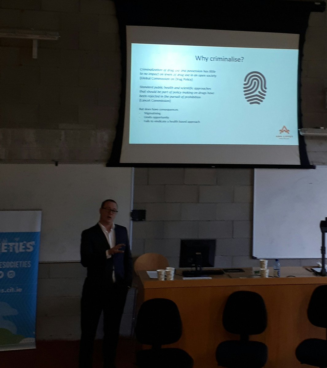 uccssdp's tweet photo. @MarcusKeane3 head of policy at @AnaLiffey delivering his talk today on 'How criminalisation as a policy choice is inconsistent with a health/person-centered drug policy' at @SSDPIRELAND national conference in @CIT_ie 

#SSDP #ssdpcon #ssdpireland https://t.co/3Eg14Kd9MB
