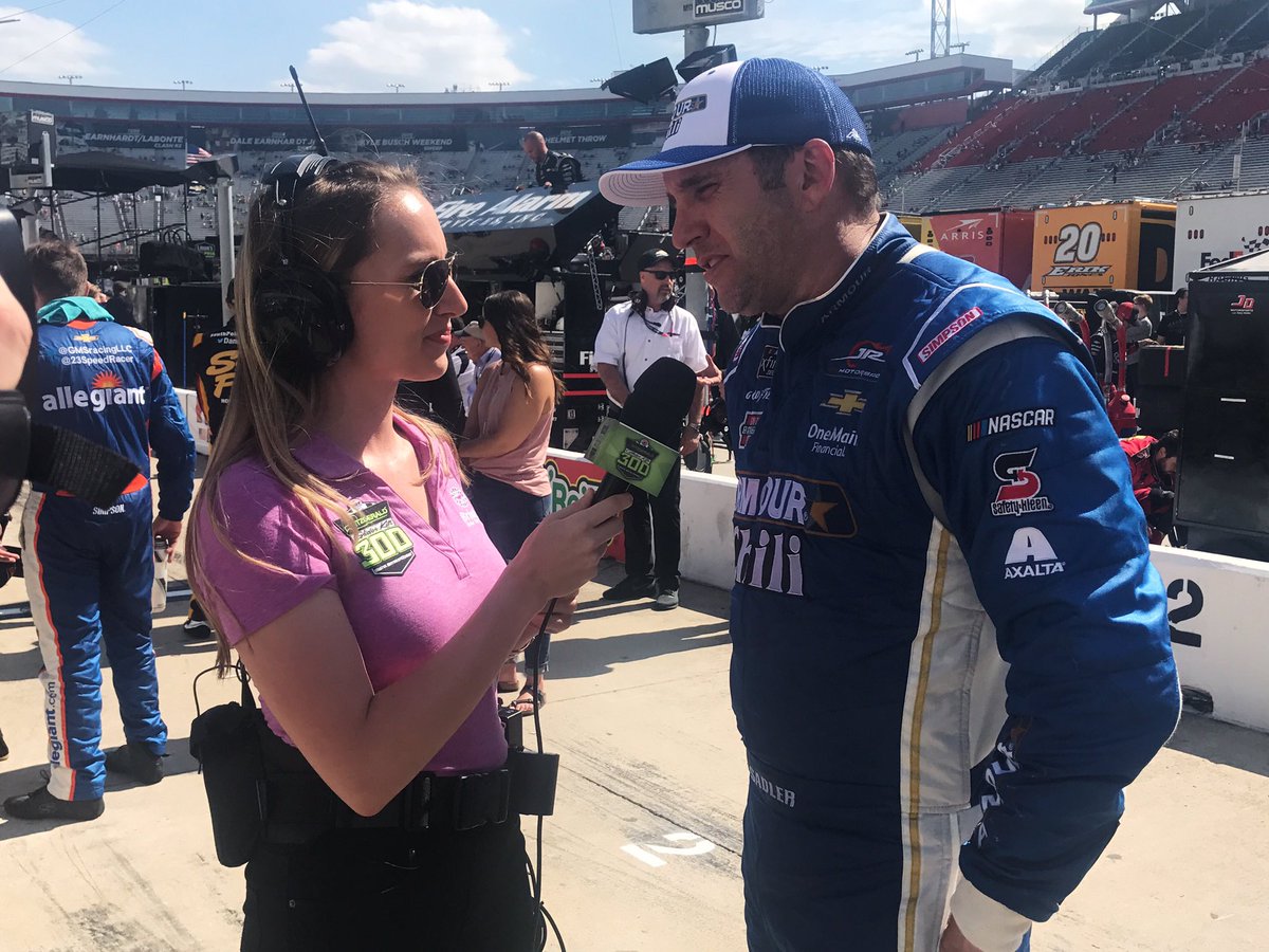 ashstro's tweet photo. Post race interview with @Elliott_Sadler.

Sadler led over 40 laps &amp; finished 4th today at @BMSupdates, which means he qualifies for #Dash4Cash next weekend at @RichmondRaceway!

#Fitzgerald300 | #ItsBristolBaby https://t.co/fMlVtVbu7W
