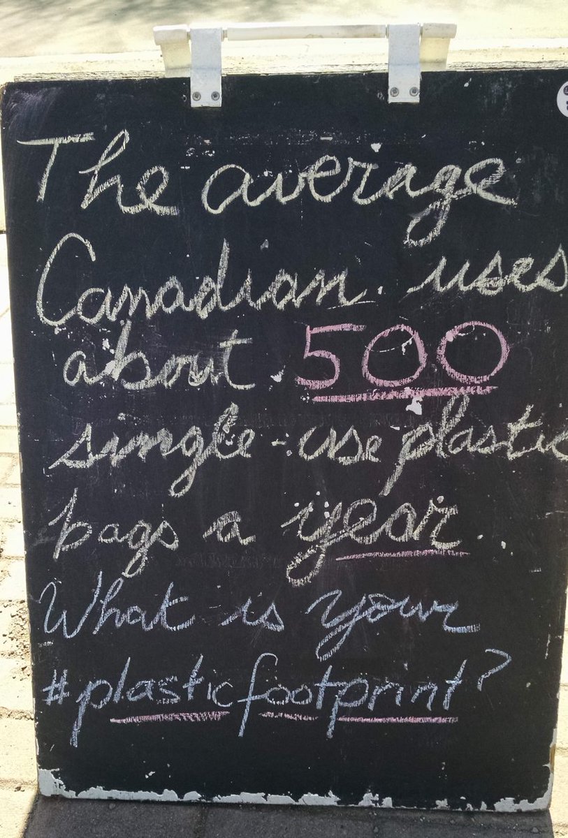 WasteFreeYEG's tweet photo. Check out the first @WasteFreeYEG action at the @StrathconaMrkt
We had sandwich boards with information on them, sidewalk messages, & our very own Bag Monster thanking those people that were using reusable bags.
#Reuse #ReuseDontRecycle #BagMonsterYEG
#BeTheChange #OneLessBag https://t.co/Q6ORbo5WAY