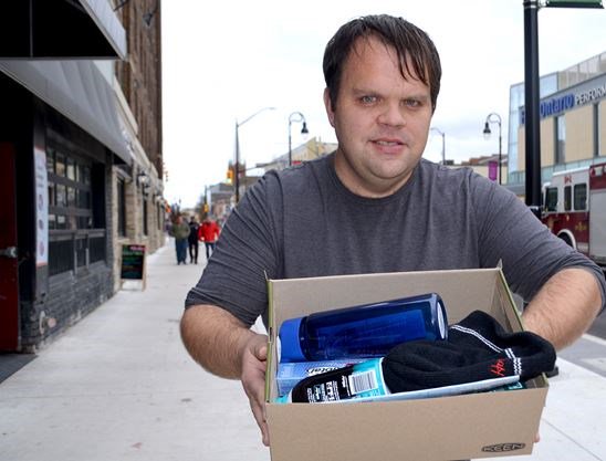 ToolBoxNiagara's tweet photo. This is James Symons, founder of the Tool Box for Men project in Niagara.  In 2017 James set-out to build 25 boxes of essentials for men in need in the Niagara Region. His idea took off and in a little over a month in December the community came together and built 300 Tool Boxes! https://t.co/TF2KpDoCe3