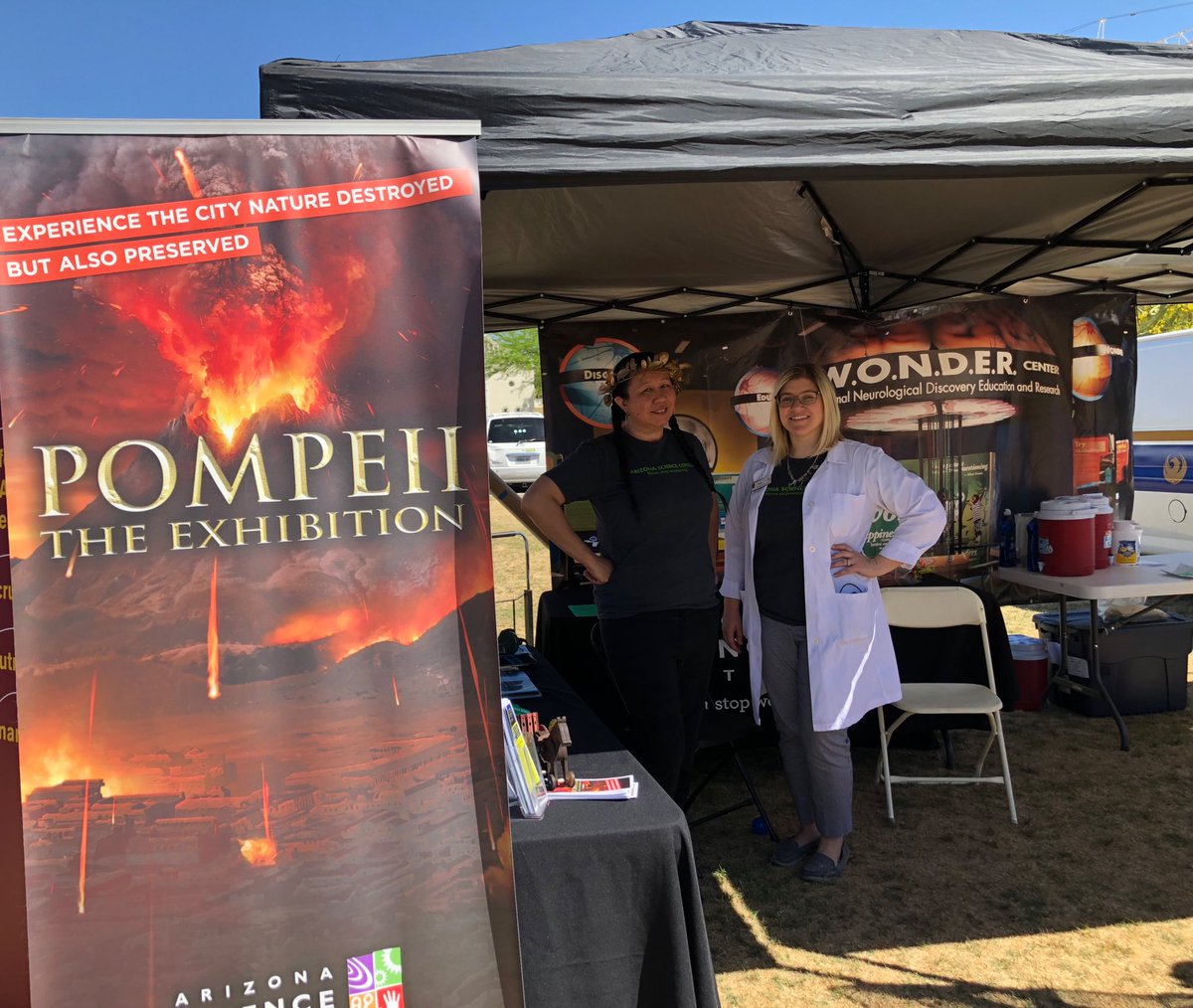 azsciencecenter's tweet photo. We know how important #science &amp; #scienceeducation are to our youth. We were at @sciencemarchphx today to show how we're expanding access to #STEM &amp; #informalscience across #Arizona. https://t.co/vmqpV8NAYw https://t.co/FfKHlemnVP