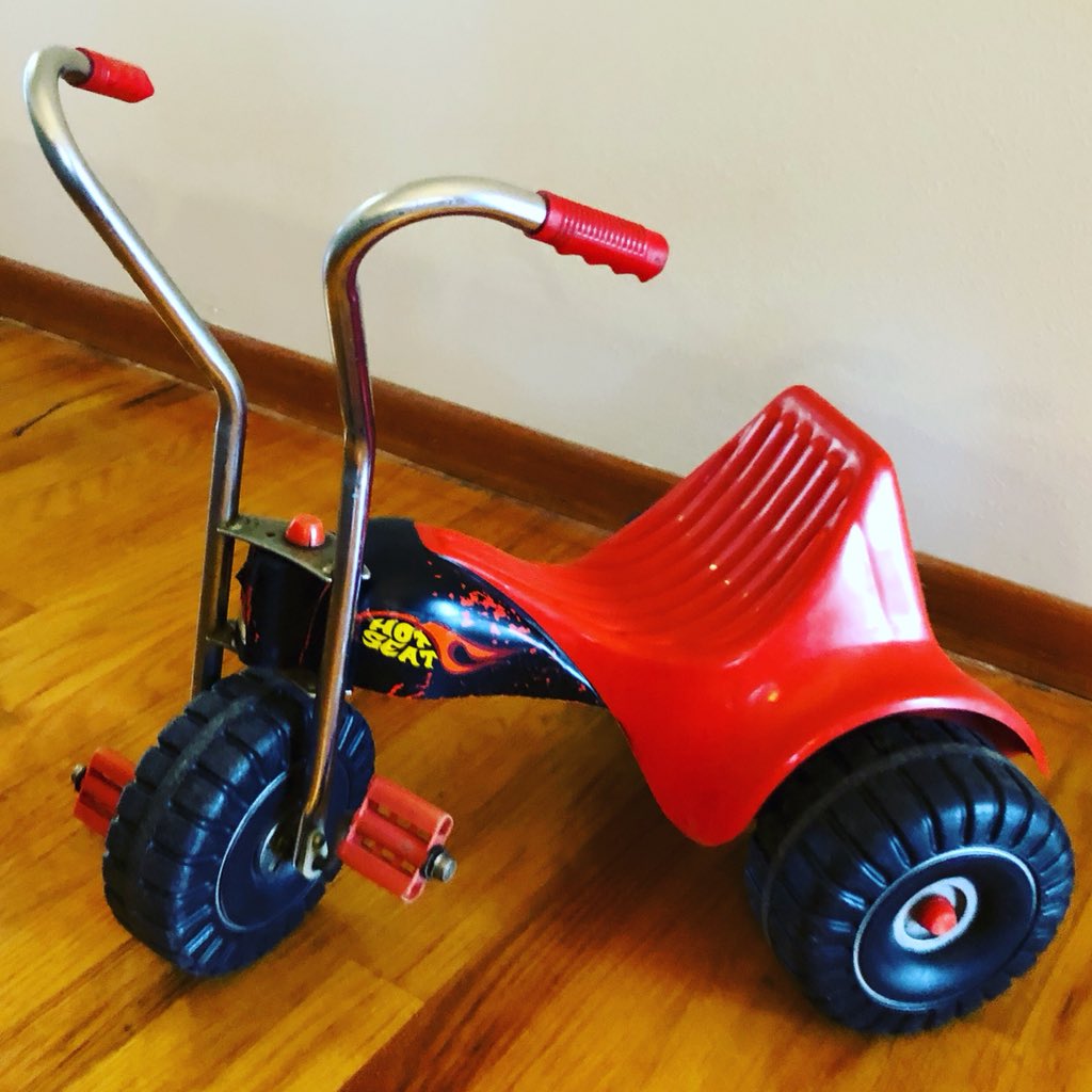 Found this in our grandparents attic.... What happened to all the Badass toys? #oldschool #badasstoys #3wheeler #trike #threewheeler #hotseat #apehangers #choppers