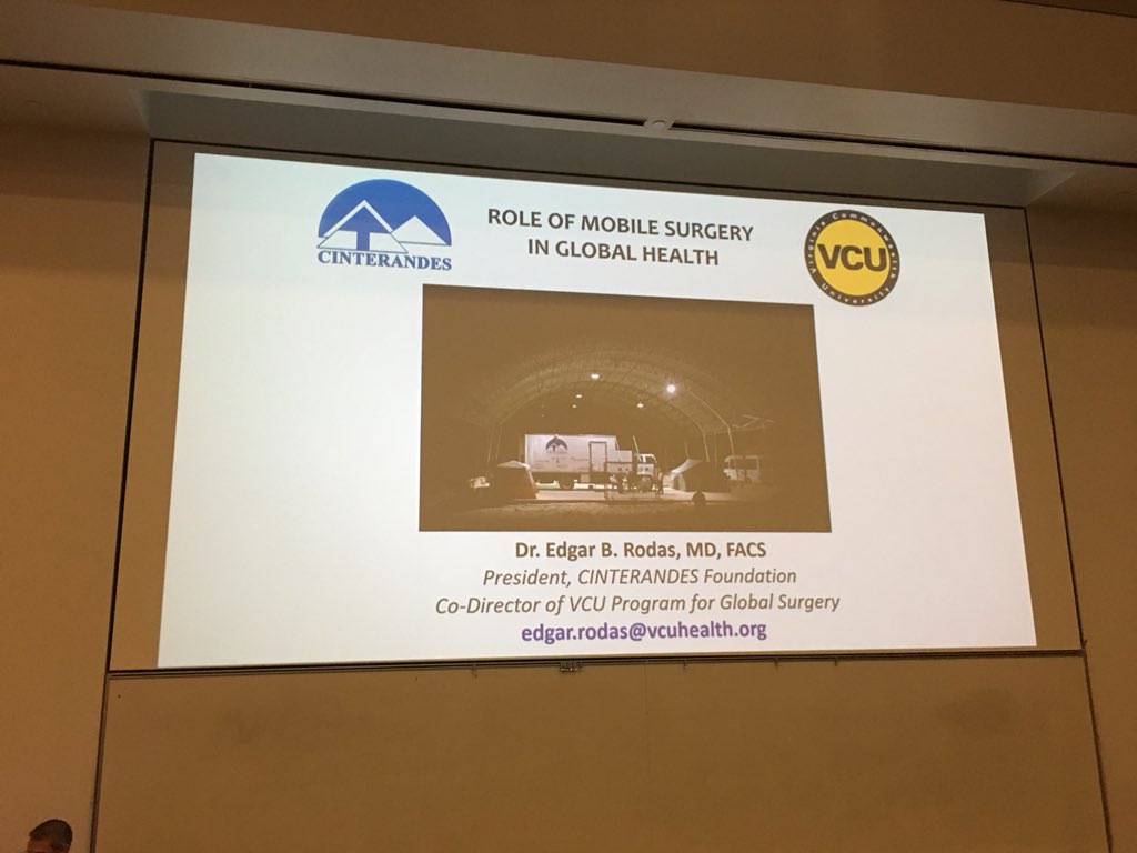 eustina_k's tweet photo. Let’s take the operating theater to the people - Dr. Edgar Rodas presenting at #2018GHIC the role of @CINTERANDES as a mobile surgery unit in #globalhealth @EBRflash #GHIC #mobilesurgery #cinterandes #GlobalSurgery https://t.co/YHj81rIhBw