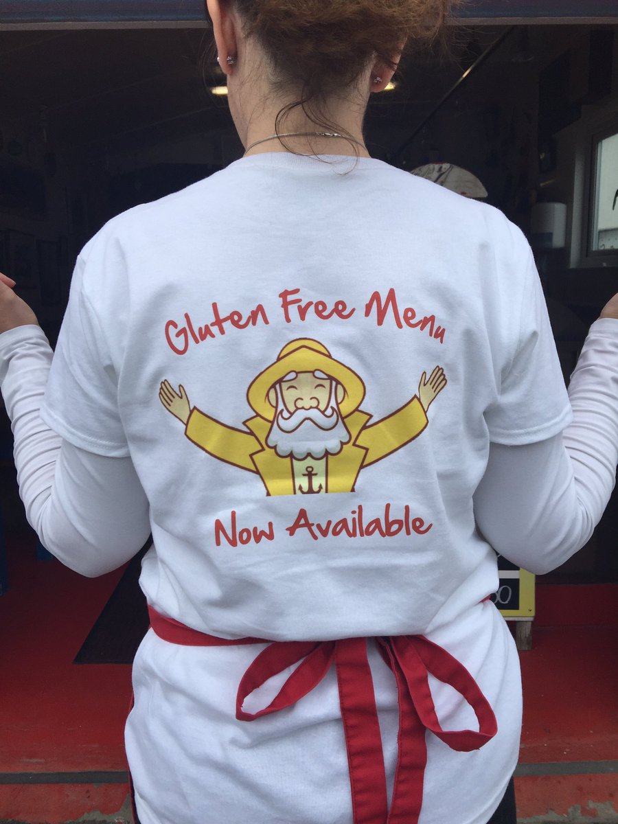 Loving my new tshirt <a href="/glynnvalley/">Glynn Valley</a> to advertise that we have a #gluten free menu #fishandchips #looe #cornwall