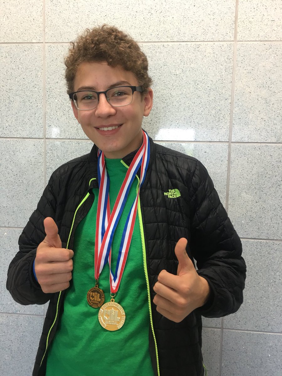LHS_UILAcademic's tweet photo. Heath Buttery with TWO region medals!  🥇 a GOLD 1st Place in Biology and 5th in Science overall!    Way to go Heath!  Congrats to Coach Duren! @HighLlano @JeniNeatherlin https://t.co/ydJcTgScXq