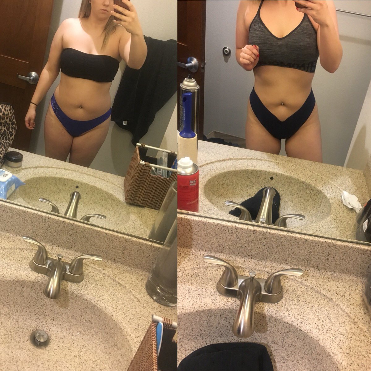 AshleyyJaeger's tweet photo. If you’re not happy, do something about. 💪🏼 November 2017 ➡️ April 2018 https://t.co/lxyDuUjqV1