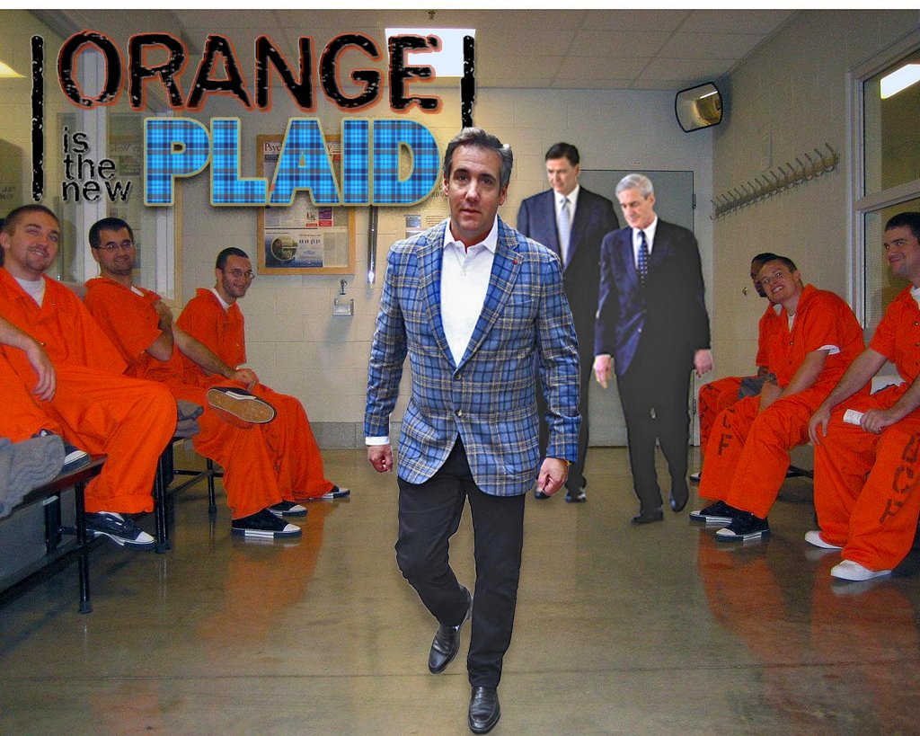 #MichaelCohen 'Orange is the New Plaid' 🍊
#CohenRaid #CohenPrague #CohenTapes 
#TrumpTreason #MuellerIsComingForYou #MuellerTime 
#TrumpCrimeFamily #TrumpDossier #trumpforprison 
#TrumpIsNotAboveTheLaw #TrumpMobBoss #TrumpRussiaInvestigation #TrumpTraitor