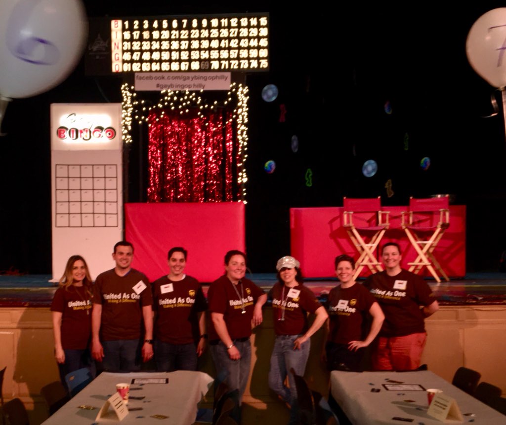 DempseyBarbara1's tweet photo. LGBTQA BRG volunteering at Gay Bingo to support AIDS Fund Philly @ChesapeakUPSers @timjaidsfundphilly @WilRiveraUps @cindyfijalkows1 https://t.co/wwAoH3VocH