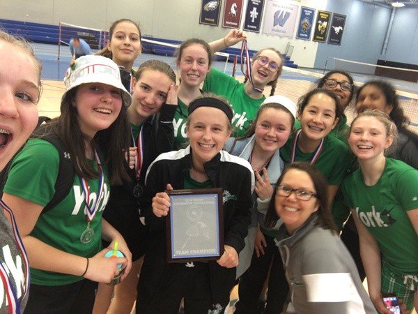 YorkBadminton's tweet photo. Congratulations to the York Varsity and Freshman teams! Varsity took 2nd place at Feather Fest and Freshman took 1st at the Willowbrook Invite! Go Dukes! @YorkAthletics #DPF https://t.co/HTm1gy3ejg