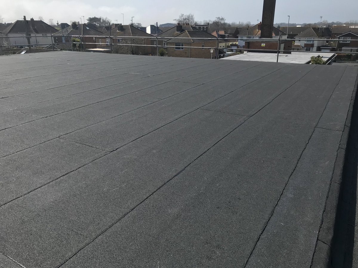 Recently completed project : Re waterproofing of sports hall roof on academy school in Poole over the easter holidays . Works completed on time and on budget . Happy client ! #flatroofing <a href="/SopremaUK/">Soprema UK</a>