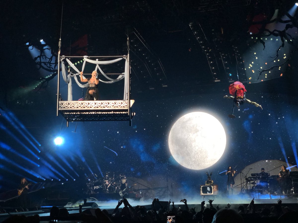 When I grow up, I wanna be <a href="/Pink/">P!nk</a> in concert. She is a gorgeous, fearless, vocal powerhouse dancing acrobat super hero and I want to run away and join her circus.
