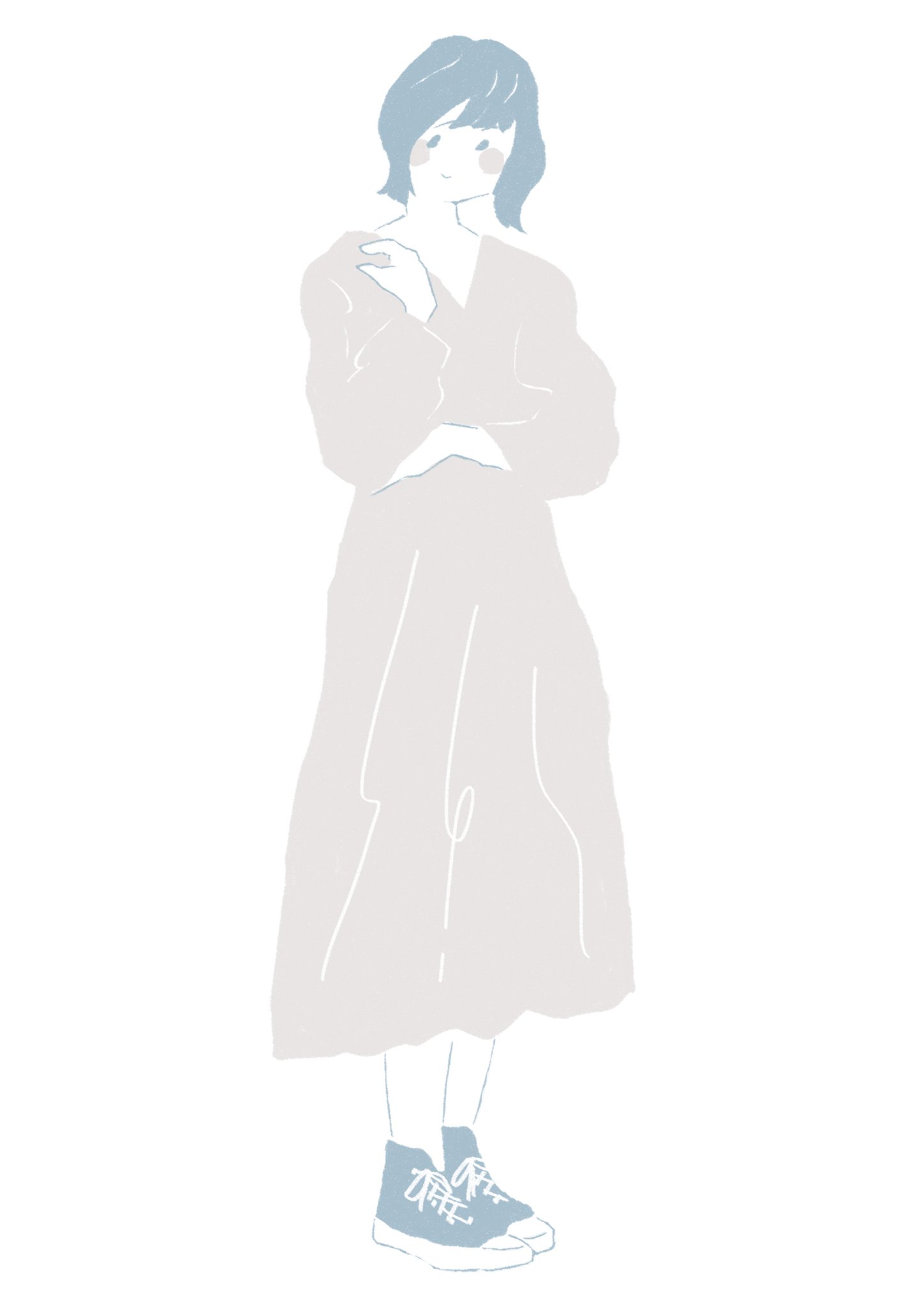 ゆきまる Na Tviteru グレーのワンピース Illustration Photoshop Onepiece Fashion Girl Gray Daily イラスト ワンピース 女の子 ファッション イラスト好きな人と繋がりたい