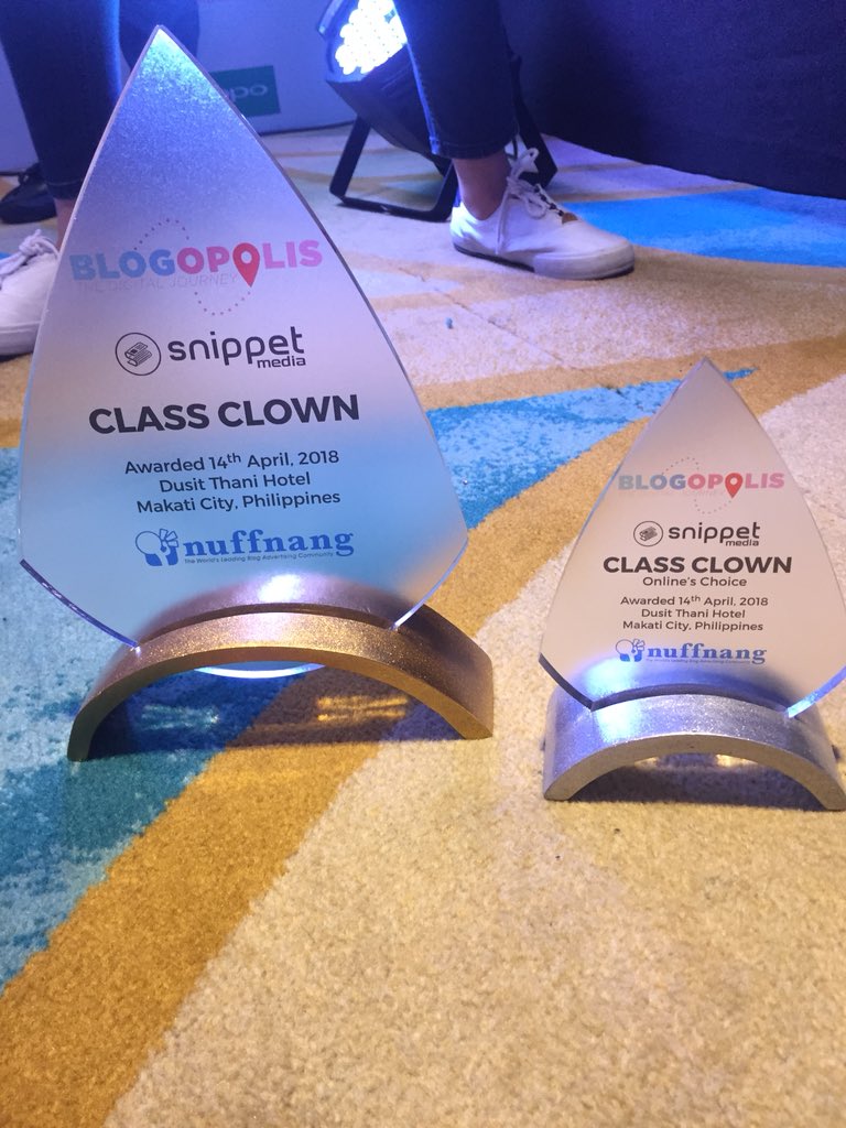 reggansd's tweet photo. Thank you so much @Cadenators for voting #NNClassClownLloyd for #Blogopolis2018 ❤️ sa araw araw na suporta niyo. WE WON 3 AWARDS Thank you @NuffnangPH and @oppo for this awards. Gusto mo yun?! Congratulations again Kween @LloydCadena https://t.co/glfZG5vZ1D