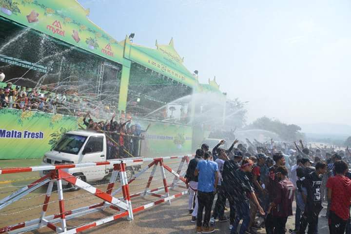 Myanmar water festival in Nay Pyi Taw
&amp; Padauk Flower.