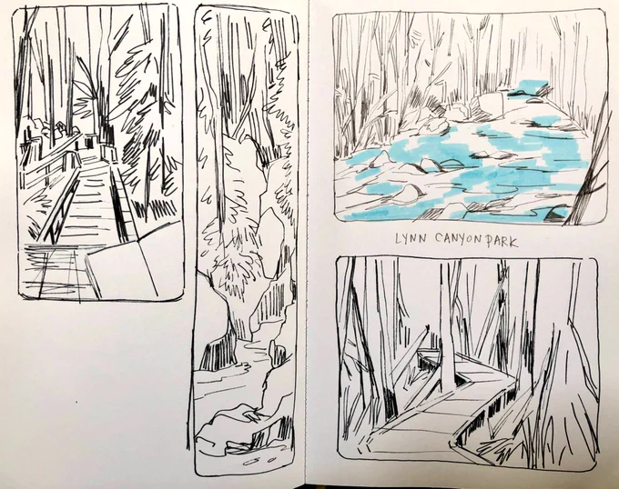 In Vancouver for the weekend to visit a friend, and we went for a hike this morning! It's so fresh here >O 