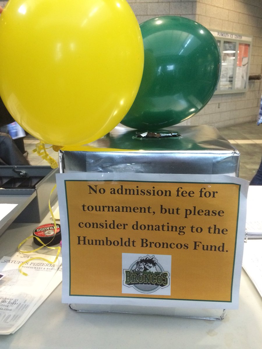 WHS_boyshockey's tweet photo. The Trojan Boys and Girls Hockey communities are hosting the @MinnHockey HP festival this weekend at PIC.  We’re collecting donations to support the @HumboldtBroncos - so far we have collected over $2000.  If you want to help we will be doing a huge Sunday push! #humboldtstong https://t.co/D6BCZbUOr8