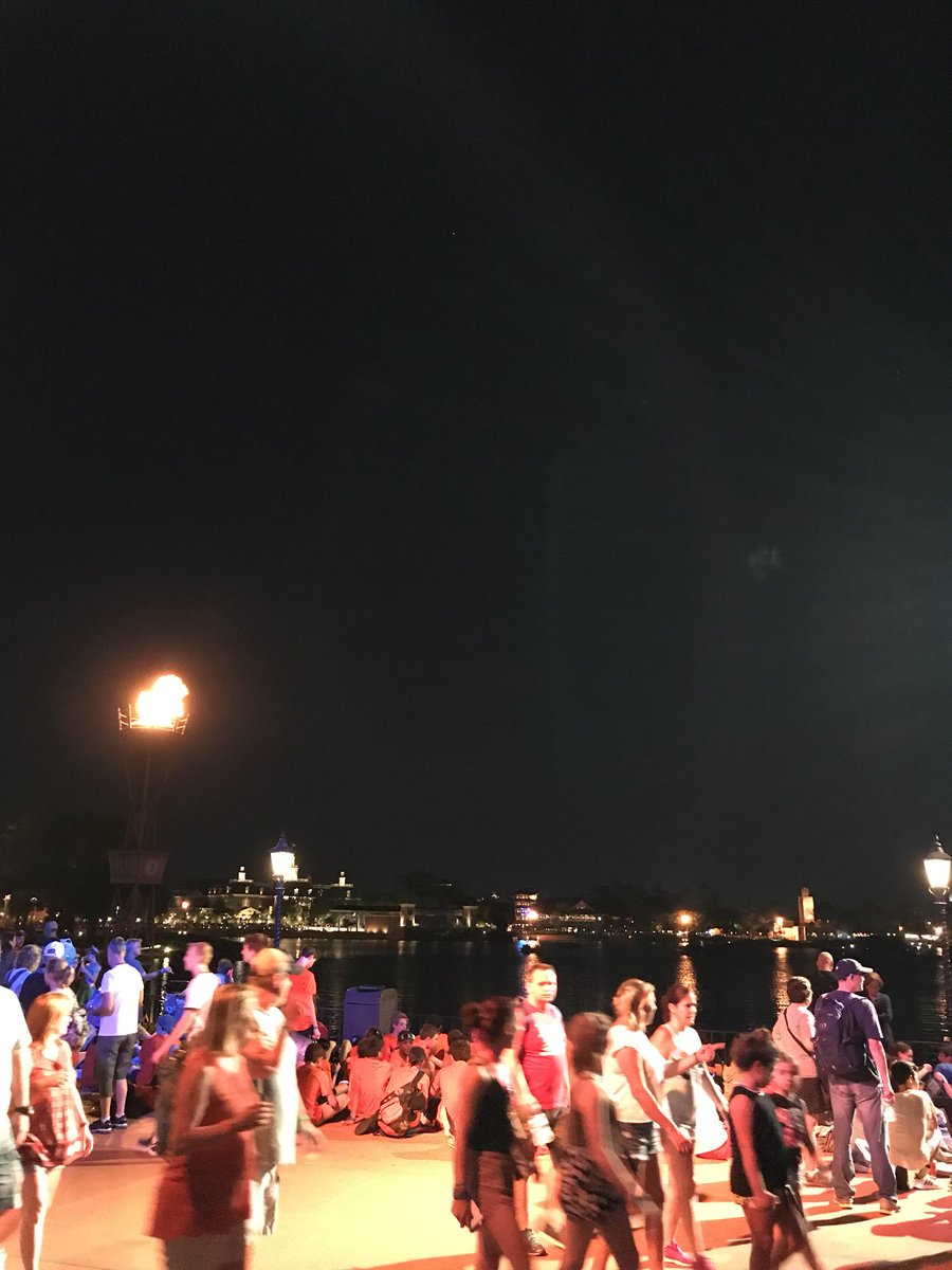 Awaiting the Illuminations fireworks show at Epcot to finish off the trip!