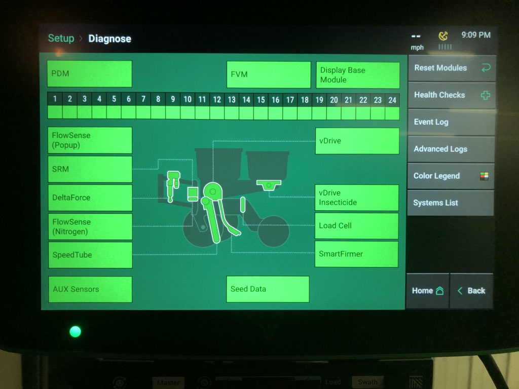 PlanterDoctor's tweet photo. Always good to see a green Diagnose screen!  @precision_plant  @TheChadColby #lotsgoingon #plant18 #gen3 #yougetoneshot https://t.co/kwY9lVlZhf