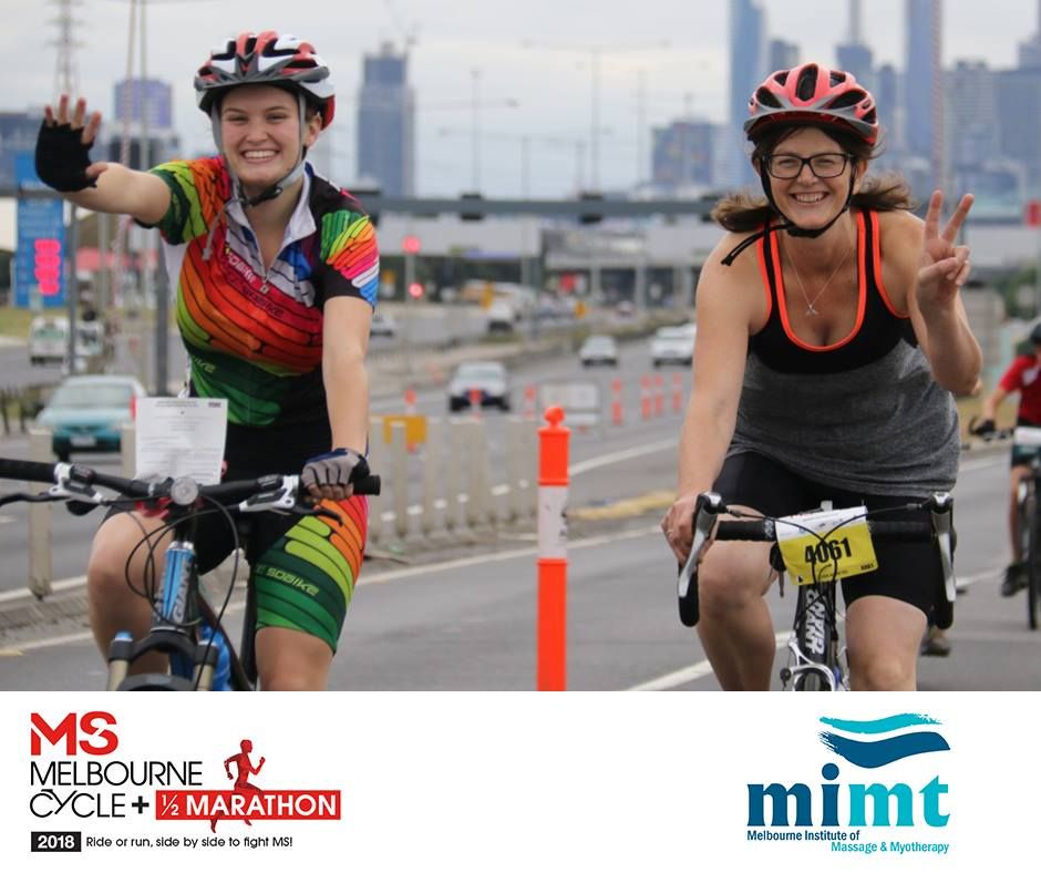 MelbourneCycle's tweet photo. Our friends at @mimtherapy can help fix your sore spot! Find them in the event village for some much deserved R&amp;R! #msmelbournecycle #mshalfmarathon https://t.co/4v6UArMjL0