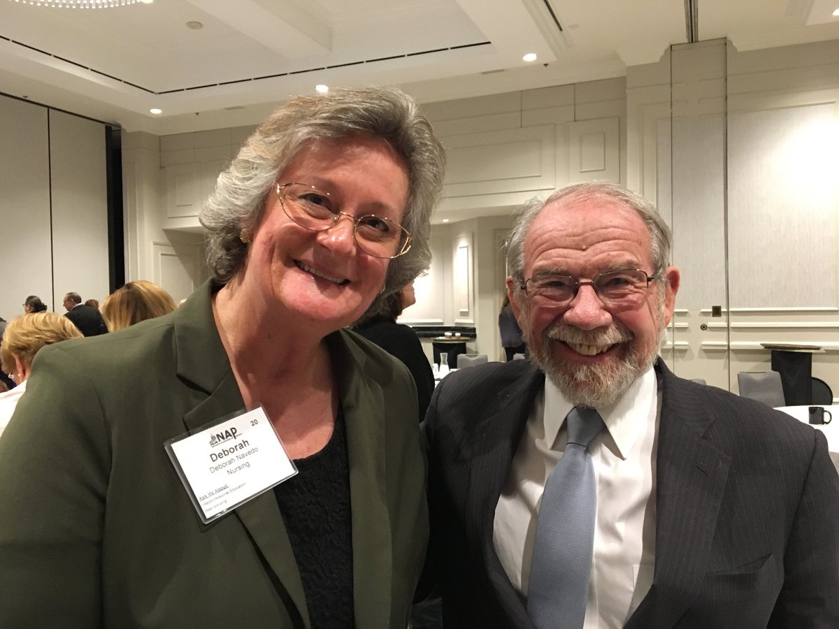 DebNavedo's tweet photo. Wonderful conversations with impactful IPE/C thought leaders. Thank you, Dr George Thibault! @macyfoundation #NAPForum2018 @NAPractice @MGHInstitute https://t.co/sqGZ2OoMvW