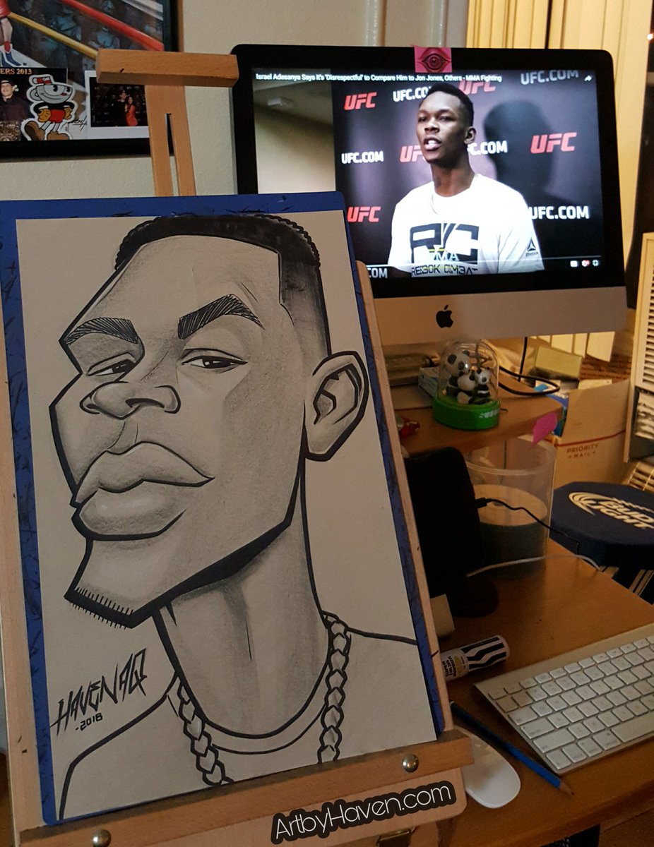 HavenAQ's tweet photo. #caricature of #ufcfighter @stylebender #TheLastStylebender #IsraelAdesanya Aka #dontcomparemetoJonJones
#HavenAQ #ArtbyHaven #JamHaven #ufcglendale #ufc #mma #artquest #MMAArt #losAngeles #caricatureartist #art #futureChamp #newzealandmma #cartoon #drawing @ufc @danawhite https://t.co/JvIMnLa9ti