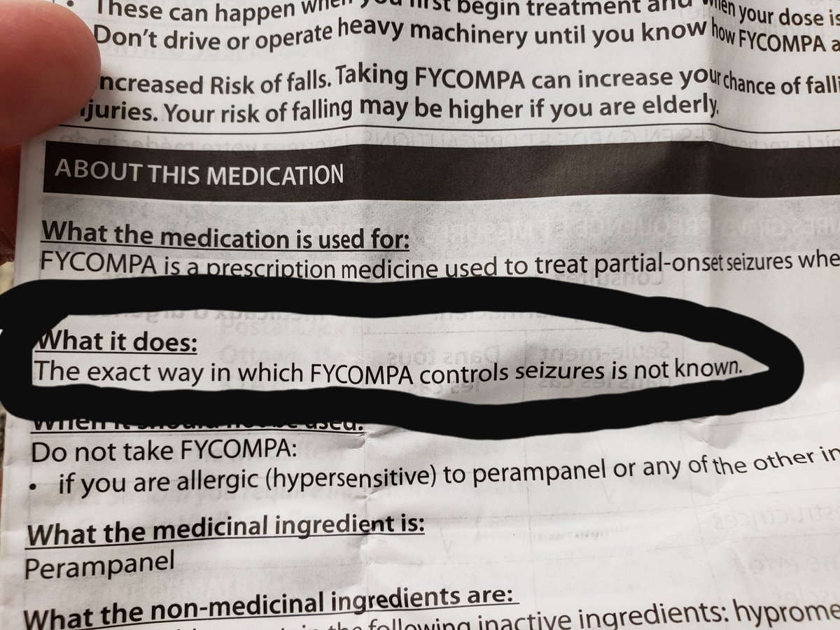 PopSodaOblivion's tweet photo. Honesty is the best policy...I guess????? Feels strange to be making this into a suspension for a child after reading this ☹ #fycompa #seizuremedication #letusknowhowwhenyoufindout https://t.co/MfHdGpjT0p