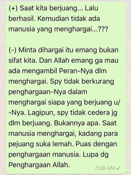 Bisnis2014's tweet photo. #yusufmansur: Inilah di antara jawaban, dari pertanyaan, kenapa ya? Koq perjuangan mereka yang #berjuang di #JalanAllah, untuk agama? Yg mengharumkan bangsa dan negara pula? Lalu penghargaan manusia, dan negara, lalu terasa kurang? Dan cenderung dirasa tidak ada?
#EnergiBersih https://t.co/FnY9iA7vc0