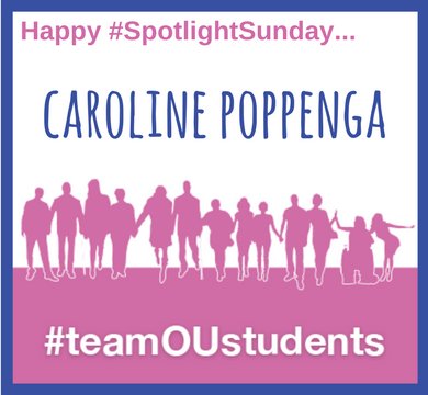OUstudents's tweet photo. Well done Caroline for the fantastic energy you've brought to your volunteering role.  To find out more about what Caroline has been doing visit https://t.co/t5UE0EVwGl

If you'd like to nominate someone for #SpotlightSunday visit our website Spotlight https://t.co/CV5qQ8Y759