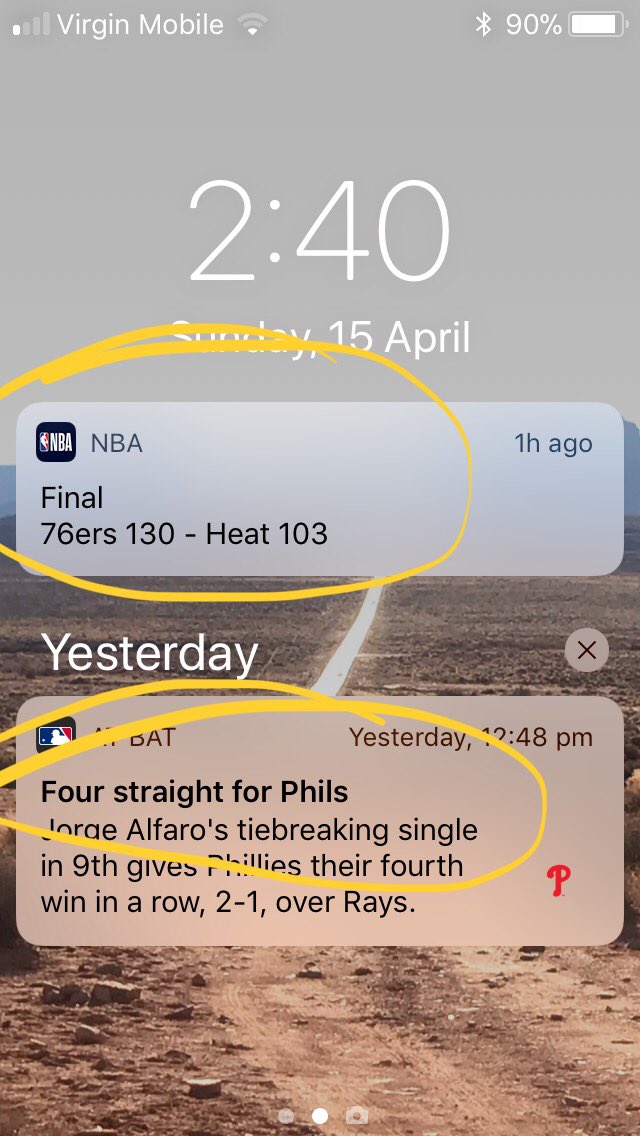 meagerscott's tweet photo. That’s what’s up!!! 
#phillysports 
@Phillies win 
@sixers playoff win game 1!! 
#trustallprocesses https://t.co/lZ1sc3e3Ni