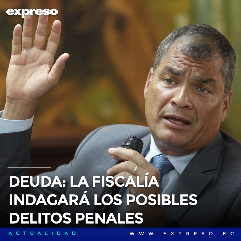 Expresoec's tweet photo. La Contraloría ratifica que el Gobierno anterior sobrepasó el límite legal para contratar créditos. Señala la responsabilidad del expresidente #RafaelCorrea https://t.co/ciHOHwsfiI https://t.co/7i2X7hWDvT