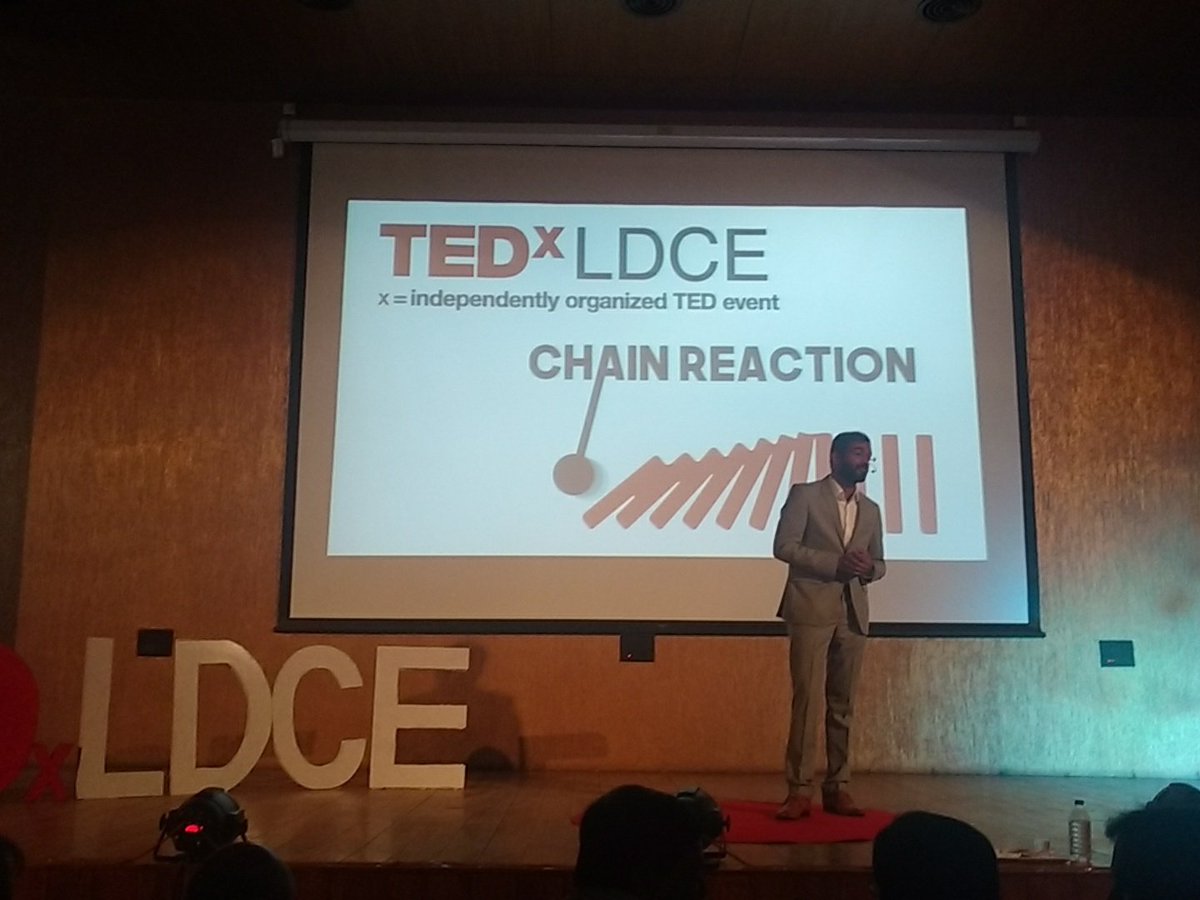 TEDxLDCE's tweet photo. An entrepreneur and environmentalist, #AshwathHegde  our next speaker is on the stage. #TEDxLDCE #ChainReaction #entrepreneur #environmentalist https://t.co/N8Dz4XC6PH