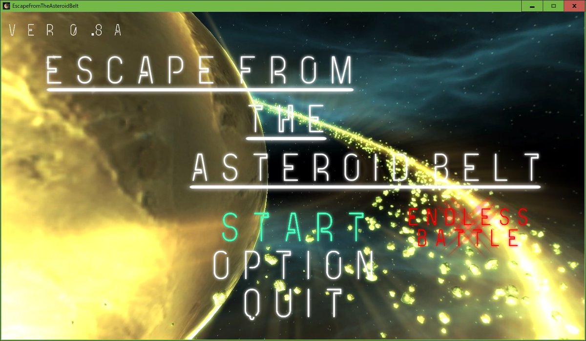 マスターエム ゲームクリエイター A Twitter ゲームとかアニメとか先生とか Unity 隕石回避ゲーム Escape From The Asteroid Belt Ver0 8a T Co Tgezet0mnf