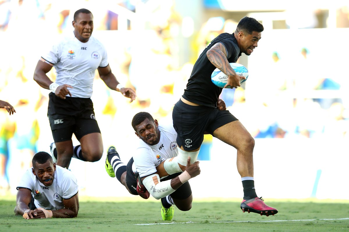 CHAMPIONS! @nz7s win GOLD 🥇 at the #GC2018RugbySevens after beating reigning <a href="/Olympics/">The Olympic Games</a> champions Fiji 14-0 , claiming their fifth Commonwealth Games title!