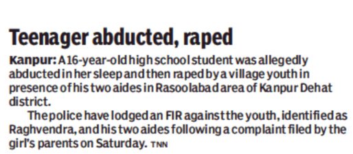 syednatiqhaq's tweet photo. A #society that comes up with dumb excuses for #rapists would only succeed in #breeding more #lewd_humans &amp; creating an enabling environment for #sexual_assaults.

Why shouldn’t we feel ashamed to be a part of this type of society as an #Indian ?

Today's @timesofindia 15th April https://t.co/FY2sFiNAoe