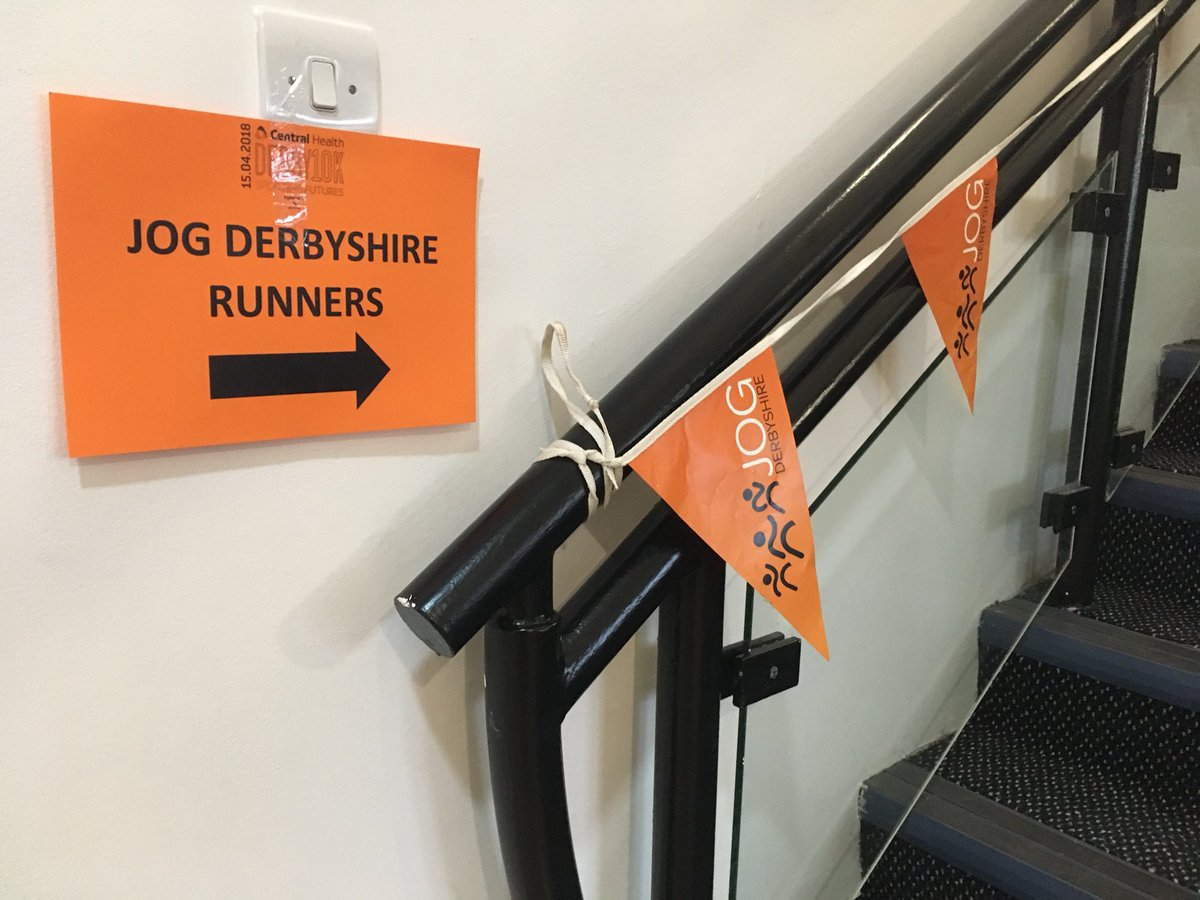 JogDerbyshire's tweet photo. Ready to welcome runners at #derby10k. Good luck everyone!  #derby #pridepark #running #jogging #achievements https://t.co/2eki6urqxu