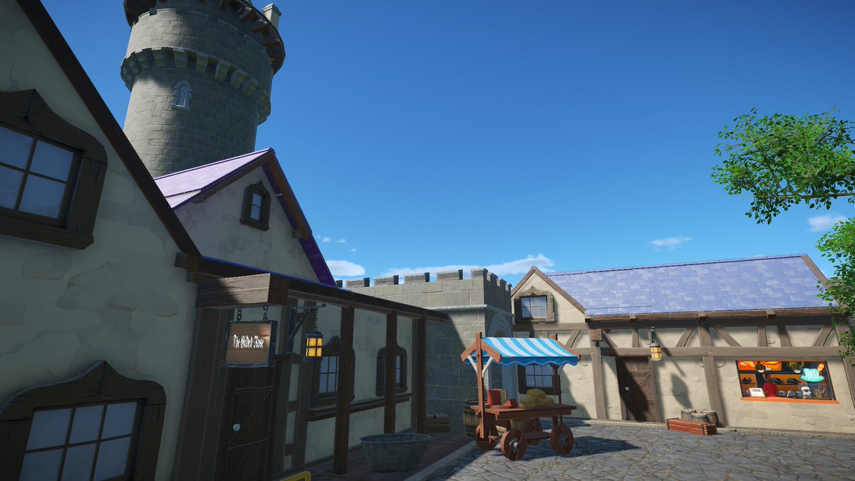YTSimologist's tweet photo. The Gilded Rose Inn.  Trade District is coming along.  #Planetcoaster #worldofwarcraft https://t.co/kEW14ZePCn