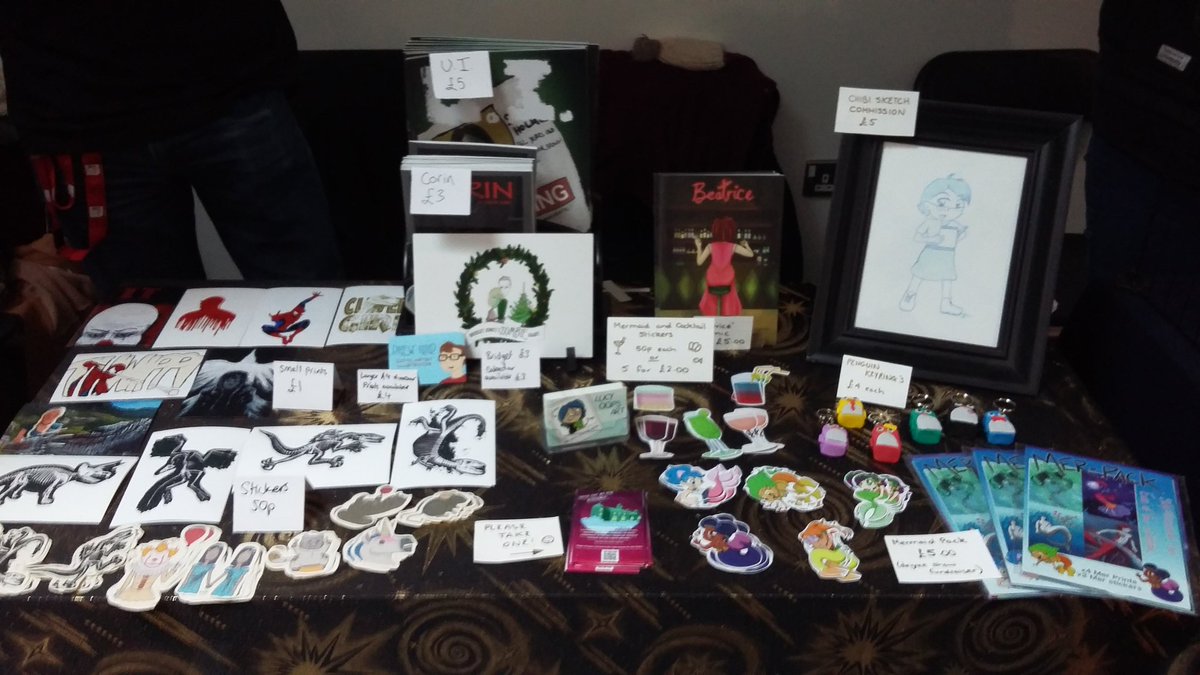 LucyOopsArt's tweet photo. I'm at Stoke Con 2018! Come say hi at the Science Centre if your attending! #stokecon #stokecontrent #stokecon2018 #tableing #comicon #comicvillage https://t.co/9hOCnICKWW