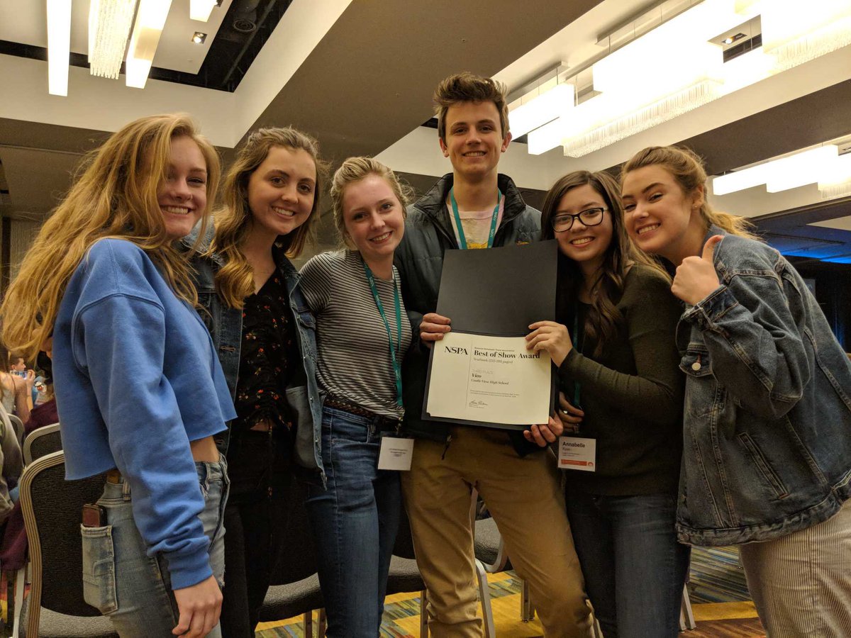 CVstudentmedia's tweet photo. We placed 9th (Newspaper) and 3rd (Yearbook) for Best of Show in our respective categories!!🏆🐐🎉🐾❤️ https://t.co/luKYz4j0Uu