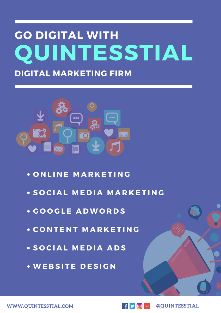 Quintesstial's tweet photo. Go Digital with #Quintesstial. We provide the best and simplified solutions for your digital marketing. If you have a business we can make it a brand.
#Onlinemarketing #socialmediamarketing #Digitalmarketing #Internetmarketing #Adevrtising #Cybersecurity #Weekend https://t.co/jhsCTCwzHx