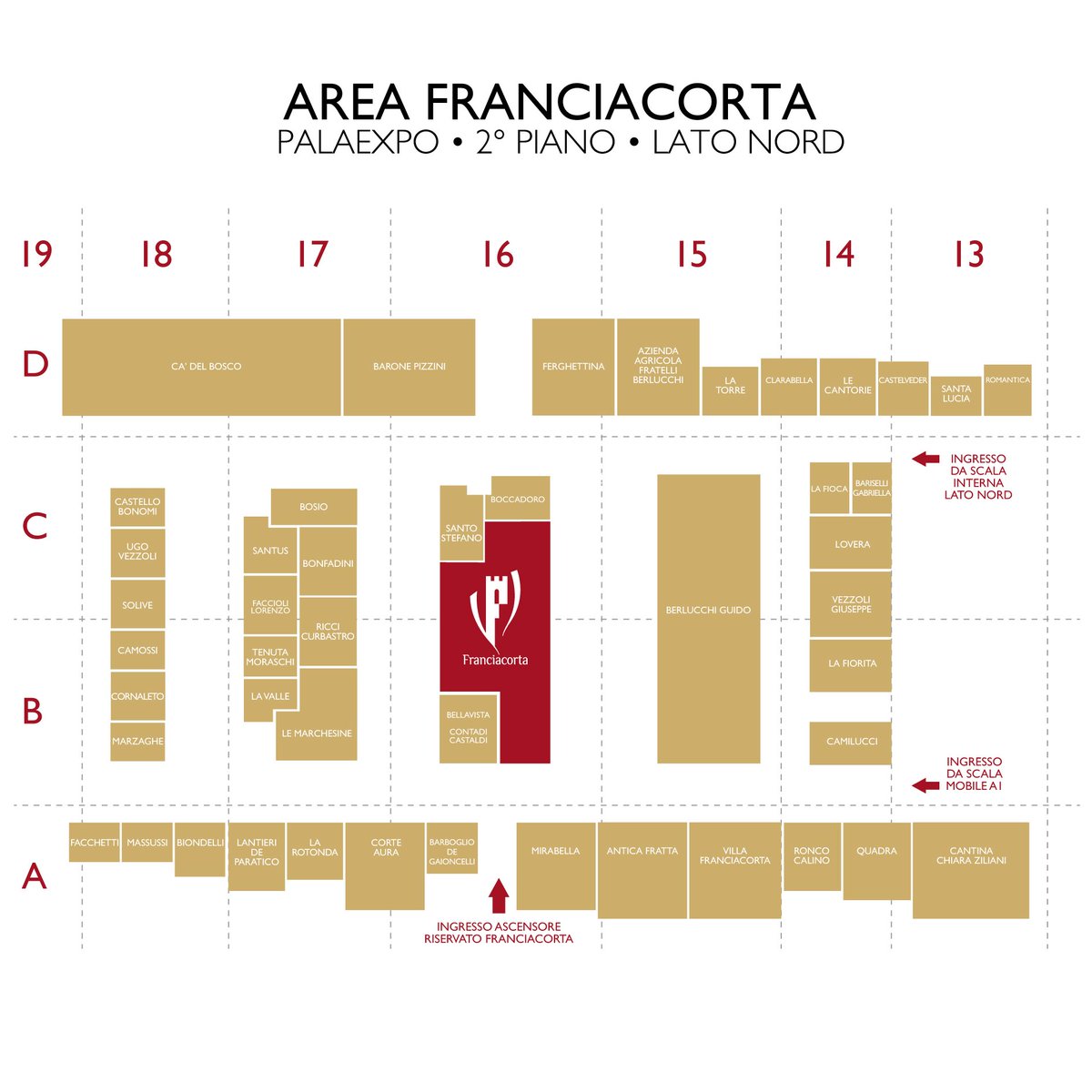 Franciacorta's tweet image. #Vinitaly2017: tutto è pronto per dare il via a quattro giornate di degustazioni!
Ecco la mappa generale e quella del Palaexpo Regione Lombardia, dove è collocata l'Area Franciacorta.