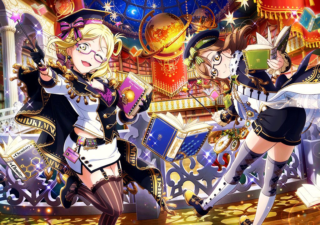 スクフェスur Ssr画像 先生編 Ur花丸 鞠莉 合体イラスト スクフェスur Ssr画像 先生編 Ur花丸 鞠莉 合体イラスト
