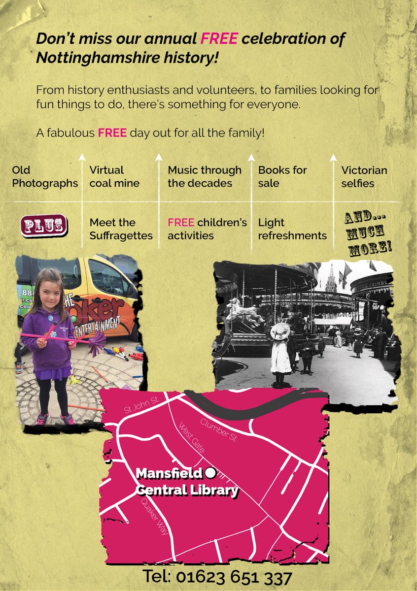 helencfox's tweet image. 4 weeks to go! @NottsLibraries Great Notts Local History Fair is at #Mansfield Library on 13 May @VisitNotts @HeyWhatsOnNotts @inNNotts